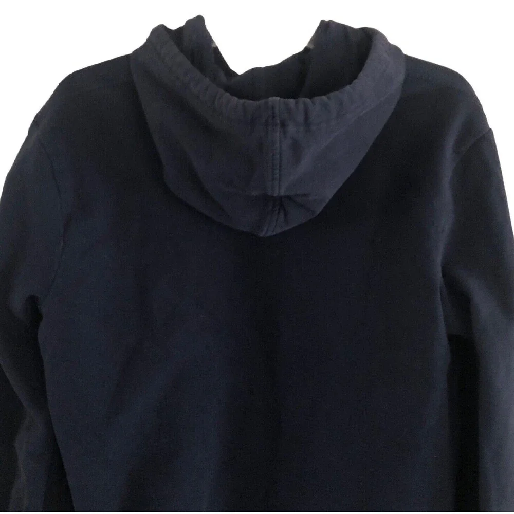 Patagonia P-6 Logo Uprisal Hoodie Sweatshirt Sz M Navy Blue Fitz Roy Thrashed